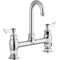 Waterloo Deck Mount Faucet with 3 1/2 inch Gooseneck Spout and 8 inch Centers