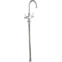 Waterloo Deck Mount Faucet with 6 inch Gooseneck Spout and Supply Hoses