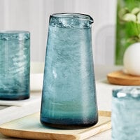 Acopa Pangea 36 oz. Blue Glass Carafe