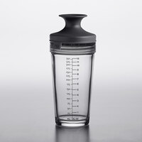 Vacu Vin 12 oz. Clear Cocktail Shaker with Gray Silicone Straining Lid 7840360