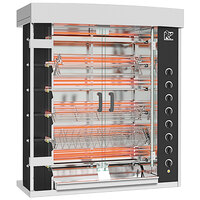 Rotisol-France FauxFlame FF1175-6E-SSP Electric Rotisserie with 6 Spits