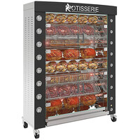 Rotisol-France FlamBoyant FB1400-8G-SSP Natural Gas Rotisserie with 8 Spits - 151,000 BTU