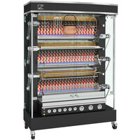 Rotisol-France MasterFlame MF1375-6E-LUX-C Electric Rotisserie with 6 Spits and Chrome Accents
