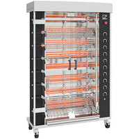 Rotisol-France FauxFlame FF1175-8E-SSP Electric Rotisserie with 8 Spits