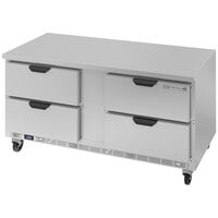 Beverage-Air WTFD60AHC-4-FLT 60 inch Four Drawer Worktop Freezer with Flat Top