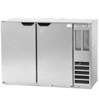 Beverage-Air BB48HC-1-F-PT-S 48 inch Stainless Steel Underbar Solid Door Food Rated Pass Through Back Bar Refrigerator