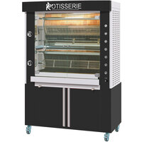 Rotisol-France GrandFlame GF1375-5G-SSP Natural Gas Rotisserie with 5 Spits - 82,000 BTU