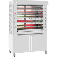 Rotisol-France GrandFlame GF1375-5E-SS Stainless Steel Electric Rotisserie with 5 Spits