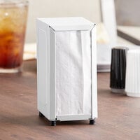 Choice White Tall-Fold Two-Sided Tabletop Napkin Dispenser