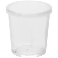 American Metalcraft 2 oz. Reusable Clear Plastic Cup with Lid PMC2 - 12/Pack