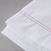 Oxford T180 Superblend Mercerized Cotton / Polyester 180 Thread Count Twin Size Flat Sheet, 66 inch x 104 inch - 12/Pack