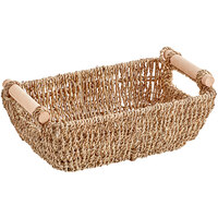 Hoffmaster 12 inch x 6 1/4 inch Seagrass Wicker Guest Towel Holder