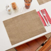 Hoffmaster FashnPoint 11 inch x 15 1/2 inch Burlap Print Placemat - 750/Case