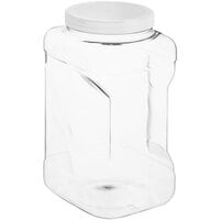 1 Gallon Square PET Plastic Jar with White Lid