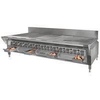 Champion Tuff TCC-72 72" Natural Gas Countertop Charbroiler with 6 Wood Chip Drawers
