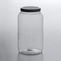 1 Gallon Round PET Plastic Jar with Black Lid
