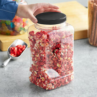 HC Homephile glass Canister/Jar with Red Screw Lidx2022; Use As Storage Sugar Cookies Canisterx2022; Wide Mouth/Square Shape/Set of 3 Flour 