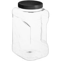 1 Gallon Square PET Plastic Jar with Black Lid
