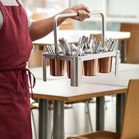 Choice Stainless Steel Flatware Carrier with 6 Copper Solid Cylinders