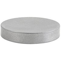Front of the House 4 1/4 inch Antique Brushed Stainless Steel Round Plate - 12/Case