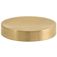 Front of the House 4 1/4 inch Matte Brass Brushed Stainless Steel Round Plate - 12/Case
