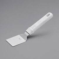Choice 2 1/2 inch x 2 1/4 inch Mini Turner with White Polypropylene Handle