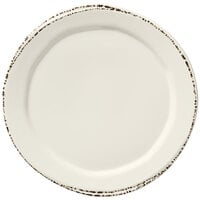 World Tableware Farmhouse 10 1/2 inch Ivory (American White) Medium Rim Melamine Plate - 12/Case