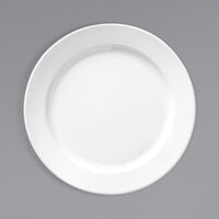 Libbey Basics 9 inch Bright White Medium Rim Melamine Plate - 24/Case
