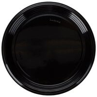 Fineline Platter Pleasers 7210TF-BK PET Plastic Black Thermoform 12 inch Catering Tray - 25/Case