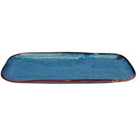 Bon Chef Tavola Marea 14" x 6 1/2" Rectangular Porcelain Platter - 12/Case