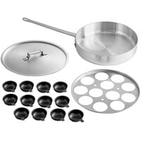 Choice 12-Cup Egg Poacher Set - Includes 12 Non-Stick Cups, Inset, Cover, and Saute Pan