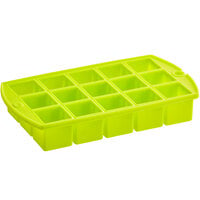 Fox Run 37101 Lime Silicone 15 Compartment 1 1/4 inch Cube Ice / Dessert Mold