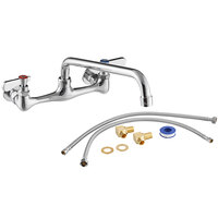 Regency Wall Mount Faucet with 12 inch Swing Spout, 8 inch Centers, and Install Kit