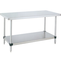 14 Gauge Metro WT366FS 36 inch x 60 inch HD Super Stainless Steel Work Table with Stainless Steel Undershelf