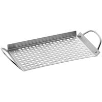 Outset® 76631 11" x 7" Stainless Steel Perforated Grill Tray