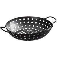 Outset® QD70 10 3/4" Diameter Non-Stick Perforated Grill Basket
