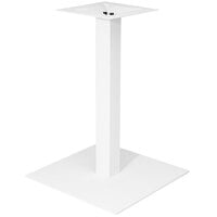 BFM Seating Uptown White Steel Dining Height 24" Square Table Base