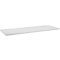 Cal-Mil Monterey 72 inch x 22 1/2 inch x 1 1/2 inch White Bottom Shelf for Merchandising Table
