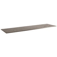 Cal-Mil Ashwood 64" x 22 1/2" x 1 1/2" Gray Oak Wood Bottom Shelf for Merchandising Table