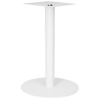 BFM Seating Uptown White Steel Dining Height 24" Round Table Base