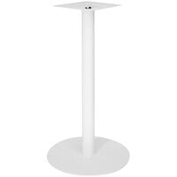 BFM Seating Uptown White Steel Bar Height 20" Round Table Base