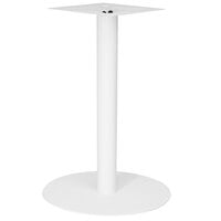 BFM Seating Uptown White Steel Dining Height 18" Round Table Base