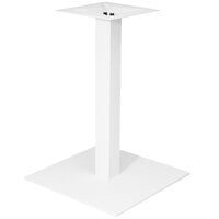 BFM Seating Uptown White Steel Dining Height 18 inch Square Table Base