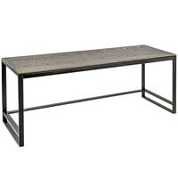 Cal-Mil Ashwood 72 inch x 24 inch x 34 inch Gray Oak Wood Merchandising Table