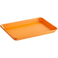 Baker's Lane Quarter Size 18 Gauge Non-Stick 9 1/2" x 13" Orange Wire in Rim Aluminum Bun / Sheet Pan / Tray