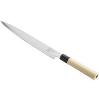 Mercer Culinary 10" Left-Handed Sashimi Knife with Santoprene Handle M24010PLLH