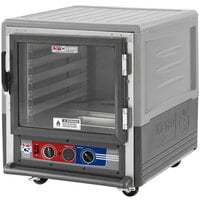 Metro C5 3 Series C533-MFC-L-GY Insulated Low Wattage Undercounter Moisture Heated Holding and Proofing Cabinet with Clear Door and Lip Load Slides - Gray