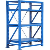 Vestil VRSOR-54 32 inch x 57 inch x 80 inch Heavy-Duty Steel Equipment Shelving Kit with 3 Roll-Out Shelves, 20 inch Shelf Extension, and 6,000 lb. Capacity