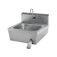 Advance Tabco 7-PS-30 Hands Free Hand Sink with Knee Valve - 17 1/4 inch
