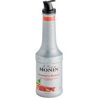 Monin 1 Liter Strawberry Rhubarb Fruit and Vegetable Puree